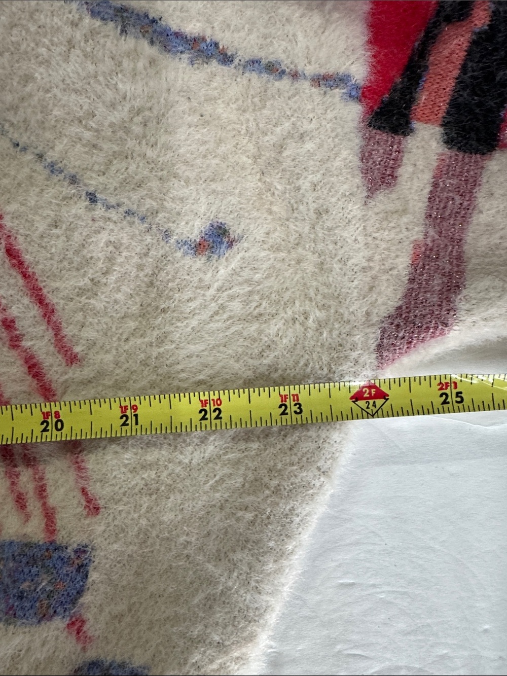 Desigual Crewneck Sweater in Red, Cream & Black Abstract Print L soft colorful - Picture 11 of 12